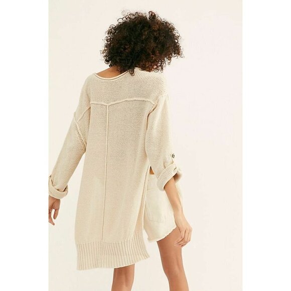 Free People Green Firefly Tunic Slouchy Sweater Top Size XS NWT $148 - Picture 7 of 7